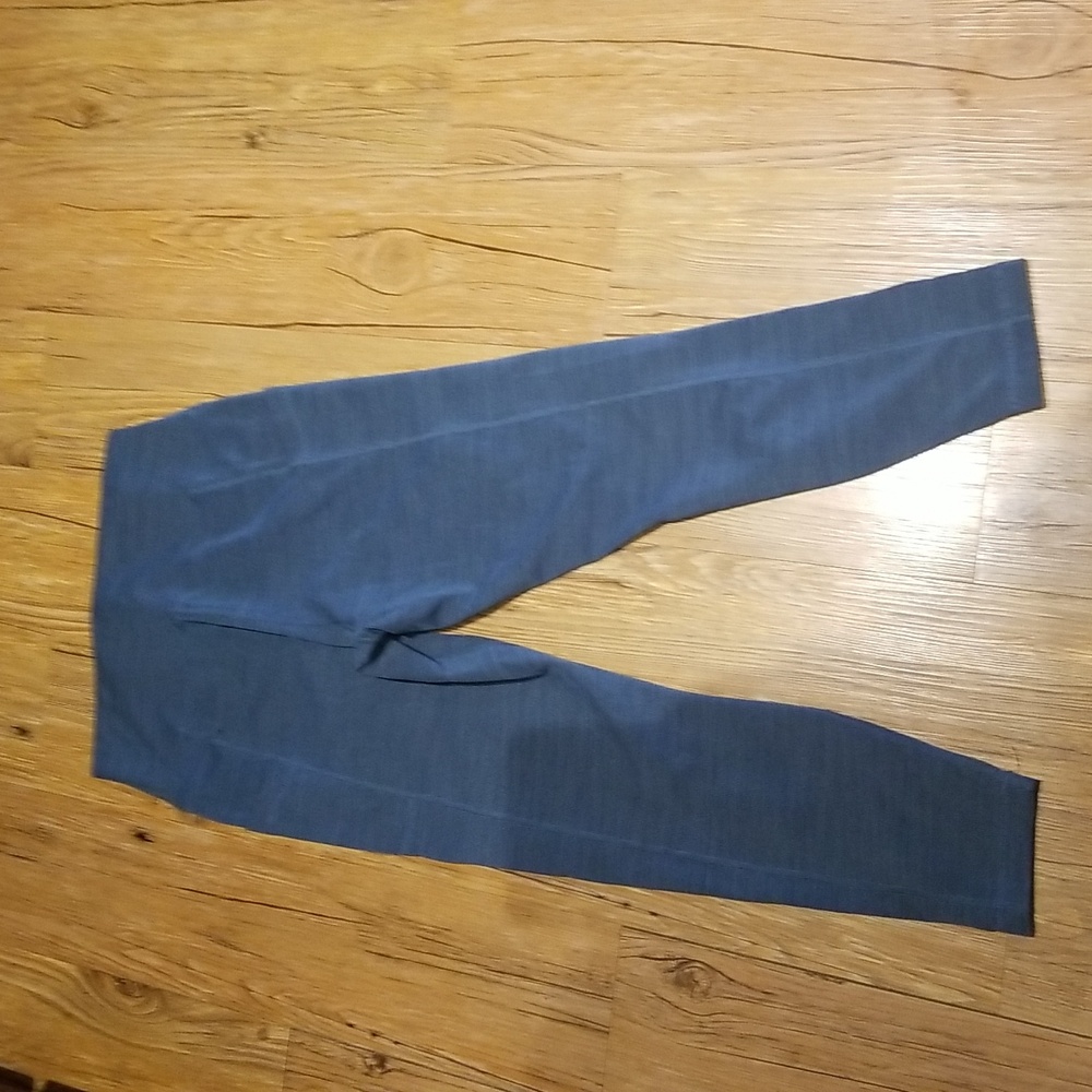 Ribbed leggings teal color like new condition szXL side pockets - Picture 3 of 5